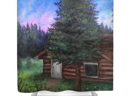 Wooded Cabin - Shower Curtain For Cheap