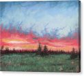 Burning Sky - Canvas Print For Sale