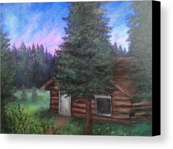 Wooded Cabin - Canvas Print Online Sale