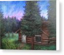 Wooded Cabin - Canvas Print Online Sale