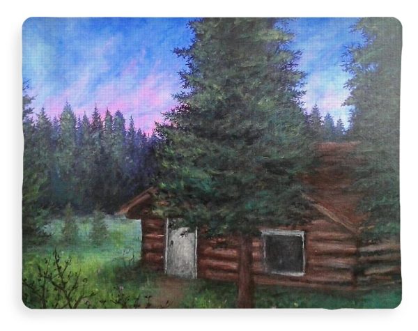 Wooded Cabin - Blanket on Sale