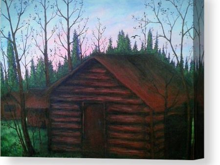 Wooden Cabin - Canvas Print Online Hot Sale