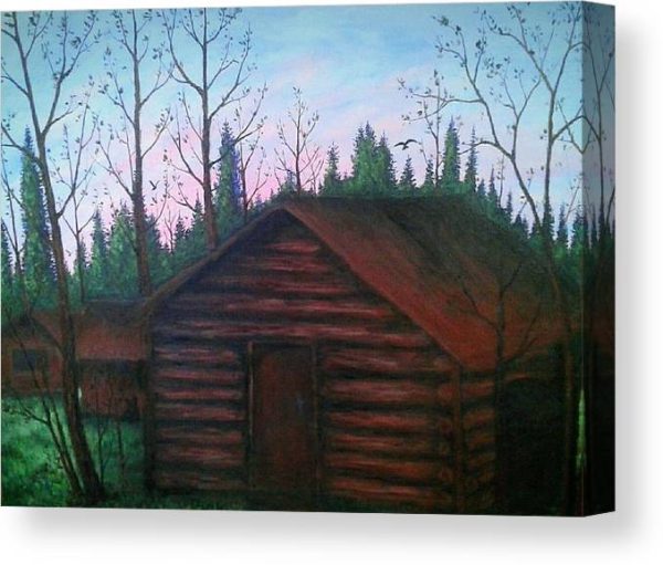 Wooden Cabin - Canvas Print Online Hot Sale