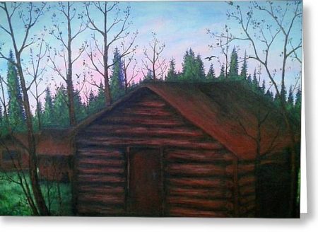 Wooden Cabin - Greeting Card Online