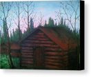 Wooden Cabin - Canvas Print Online Hot Sale