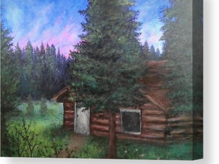 Wooded Cabin - Canvas Print Online Sale