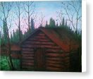 Wooden Cabin - Canvas Print Online Hot Sale