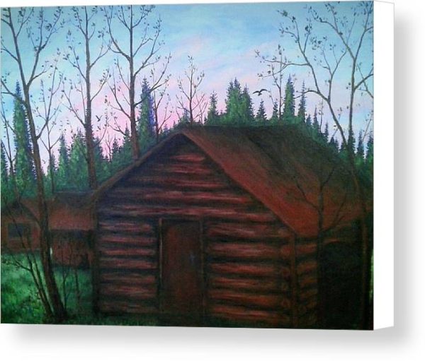 Wooden Cabin - Canvas Print Online Hot Sale