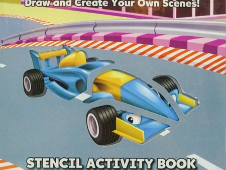 [Bargain corner] Activity Stencil Books - Racing Cars: Colouring & Activity Cheap