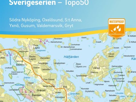 42 Arkösund Sverigeserien Topo50 : Skala 1:50 000 Fashion