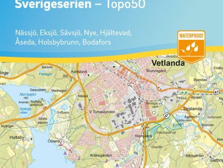 24 Vetlanda Sverigeserien Topo50 : Skala 1:50 000 Discount