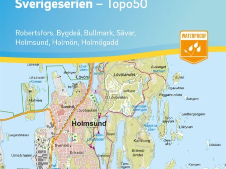 107 Umeå Sverigeserien Topo50 : Skala 1:50 000 Online Sale