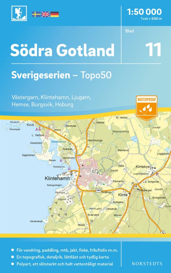 11 Södra Gotland Sverigeserien Topo50 : Skala 1:50 000 Discount