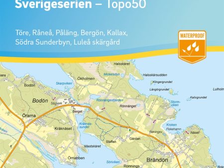 115 Luleå Sverigeserien Topo50 : Skala 1:50 000 Supply