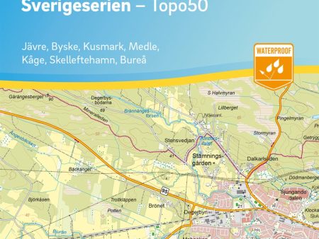 111 Skellefteå Sverigeserien Topo50 : Skala 1:50 000 Sale