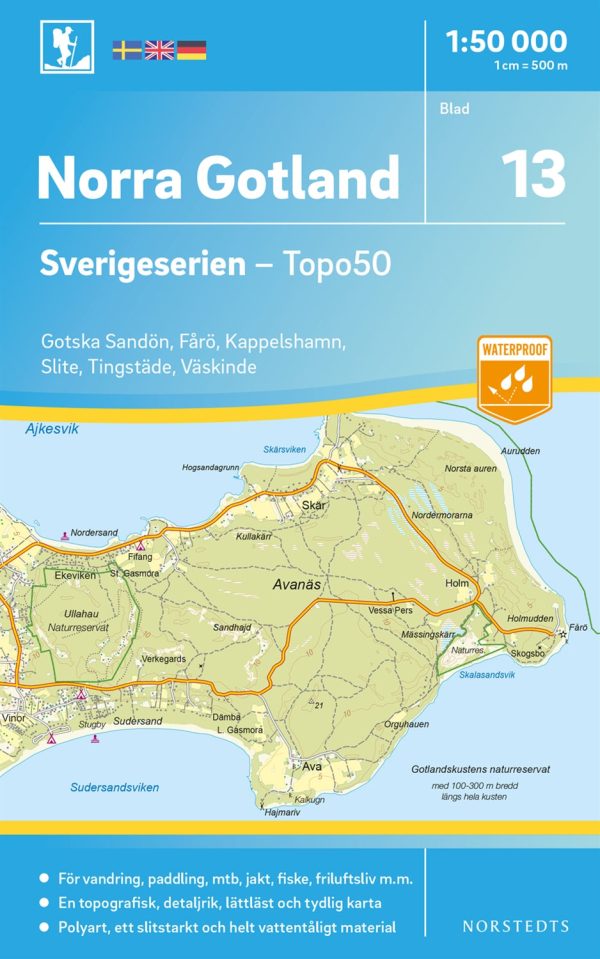 13 Norra Gotland Sverigeserien Topo50 : Skala 1:50 000 Discount