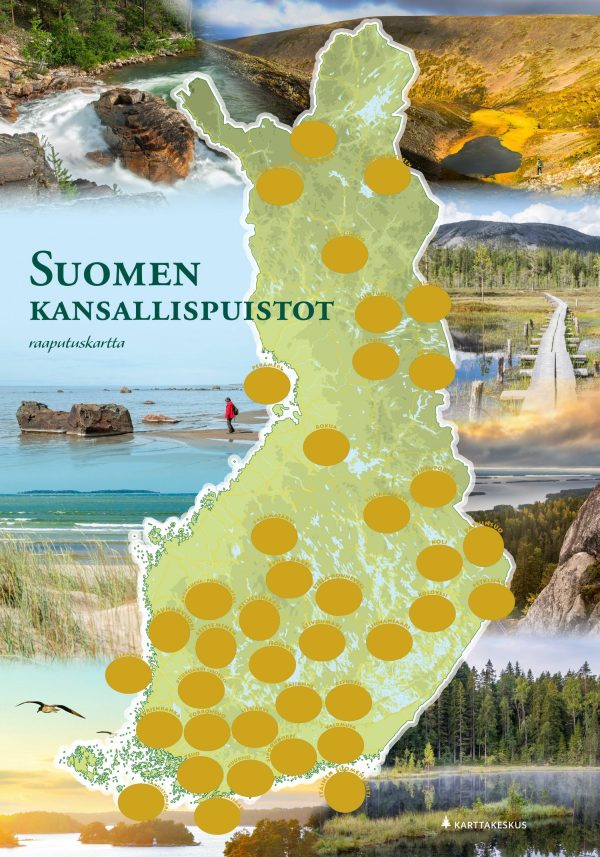 Suomen kansallispuistot raaputuskartta For Cheap