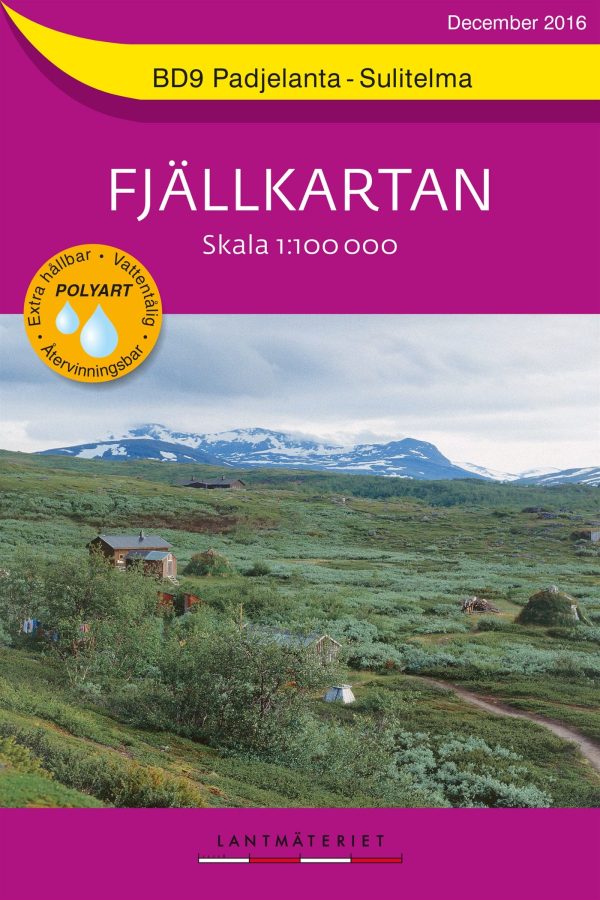 BD9 Padjelanta-Sulitelma Fjällkartan : Skala 1:100000 on Sale