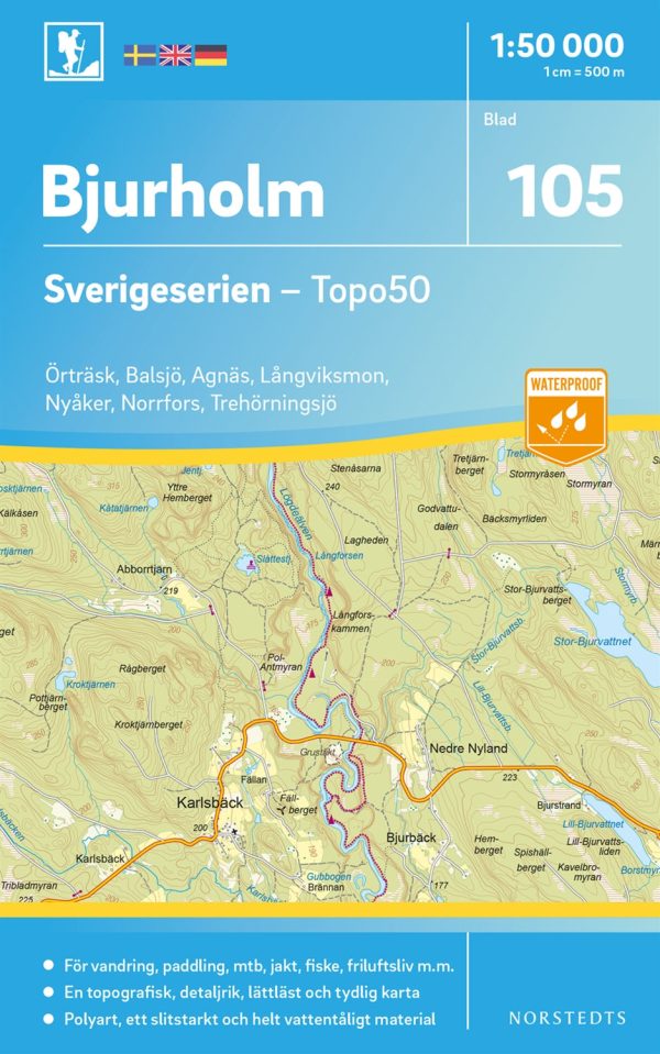 105 Bjurholm Sverigeserien Topo50 : Skala 1:50 000 Hot on Sale