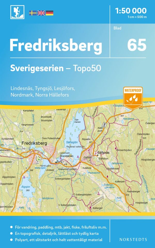 65 Fredriksberg Sverigeserien Topo50 : Skala 1:50 000 Online Sale