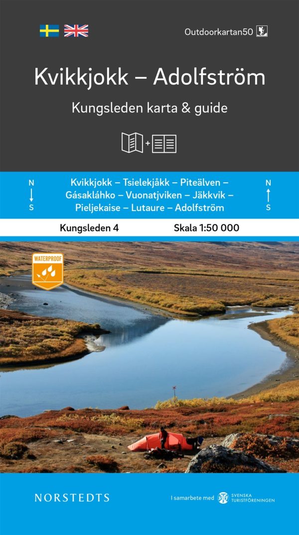 Kvikkjokk Adolfström Kungsleden 4 Karta och guide : Outdoorkartan skala 1:50 000 For Cheap