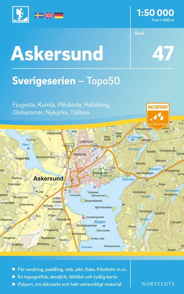 47 Askersund Sverigeserien Topo50 : Skala 1:50 000 For Discount