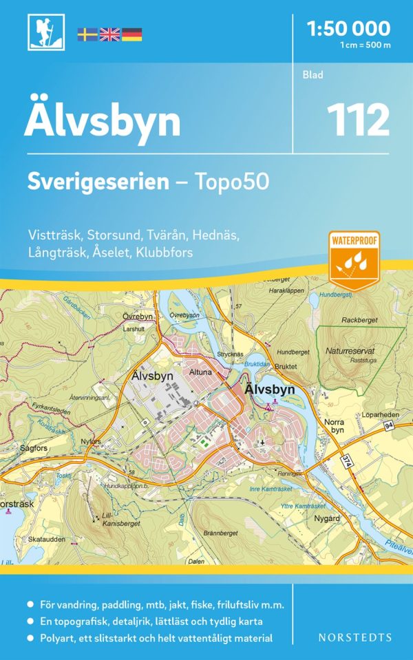 112 Älvsbyn Sverigeserien Topo50 : Skala 1:50 000 For Sale