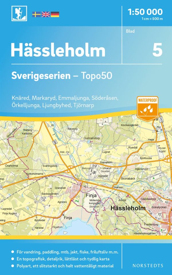 5 Hässleholm Sverigeserien Topo50 : Skala 1:50 000 Supply