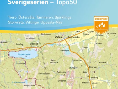 69 Uppsala Sverigeserien Topo50 : Skala 1:50 000 Sale