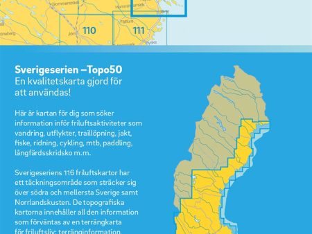 113 Piteå Sverigeserien Topo50 : Skala 1:50 000 Sale