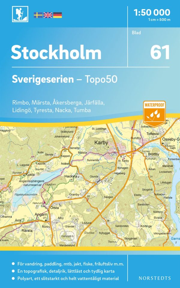 61 Stockholm Sverigeserien Topo50 : Skala 1:50 000 Online now