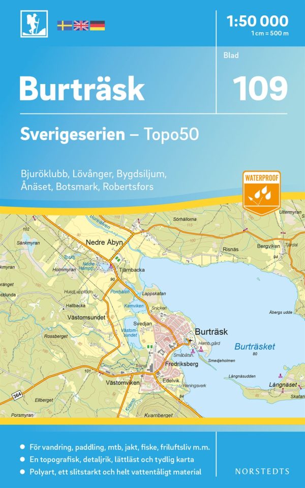 109 Burträsk Sverigeserien Topo50 : Skala 1:50 000 Supply